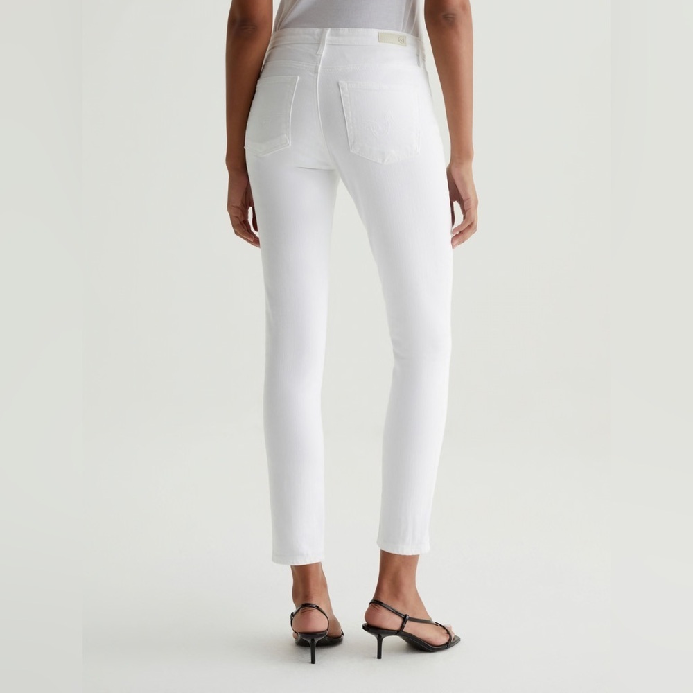 AG Prima Ankle Cigarette Slim Straight Leg Jeans White Denim Casual Women’s 27 - Picture 2 of 11